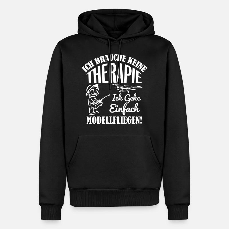 Modellfliegen - Männer Premium Bio Hoodie - Schwarz