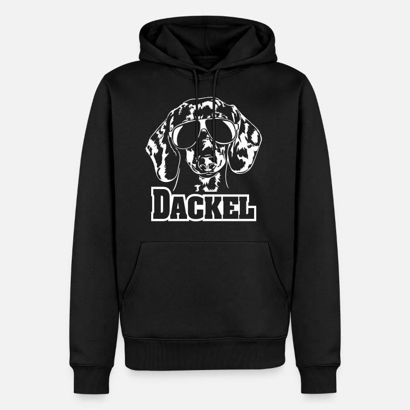 DACKEL cool - Männer Premium Bio Hoodie - Schwarz