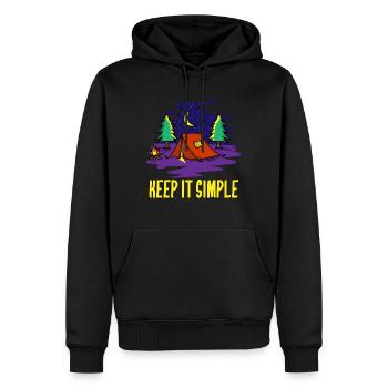 Camping Outdoor Freedom Adventure Trail Scout Gift - Men’s Premium Organic Hoodie - black - Front - Nico (187cm)