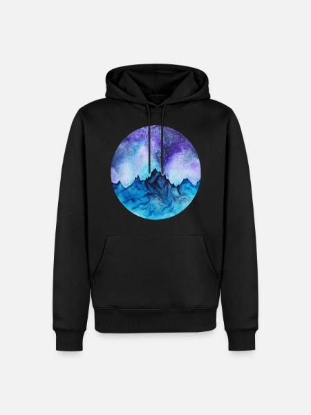 mountains - Men’s Premium Organic Hoodie - black