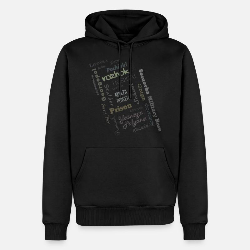 PUBG Erangle Places - Männer Premium Bio Hoodie - Schwarz