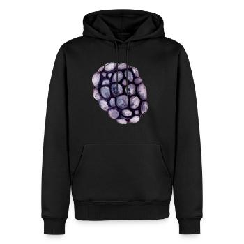 Mûre - Sweat à capuche Premium bio Homme - noir - Devant - Nico (187cm)