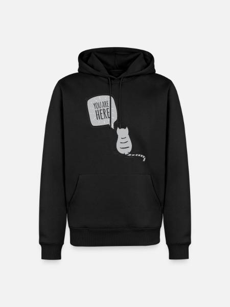 cat - Men’s Premium Organic Hoodie - black