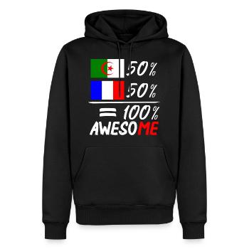 Moitié Français moitié Algérien - Männer Premium Bio Hoodie - Schwarz - Vorne - Nico (187cm)