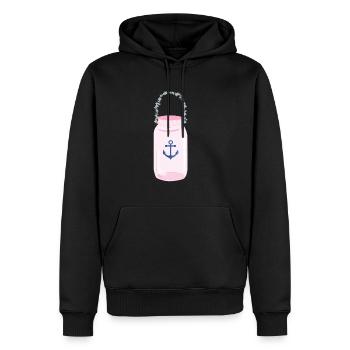 Anchor glass - Men’s Premium Organic Hoodie - black - Front - Nico (187cm)