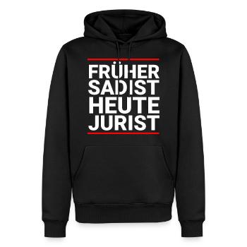 Juristen Shirt - Männer Premium Bio Hoodie - Schwarz - Vorne - Nico (187cm)