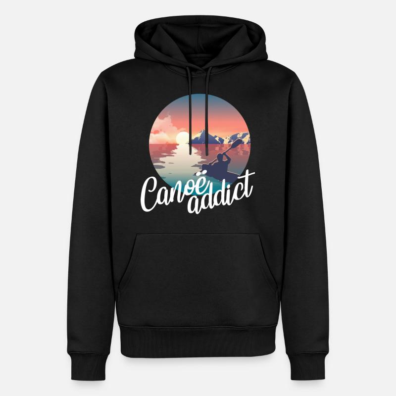 Kanu süchtig - Männer Premium Bio Hoodie - Schwarz