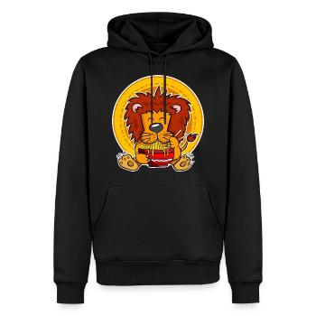 Ramen Life Motive Lions Chemise Motiv Ramen Nouilles - Sweat à capuche Premium bio Homme - noir - Devant - Nico (187cm)
