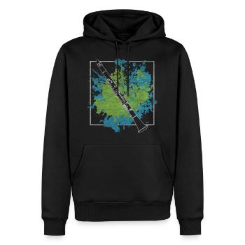 Klarinette Musik Instrument Orchester Sinfonie - Männer Premium Bio Hoodie - Schwarz - Vorne - Nico (187cm)