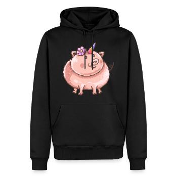 Piggy Corn Unicorn Unicorn Shirt Unicorn - Men’s Premium Organic Hoodie - black - Front - Nico (187cm)