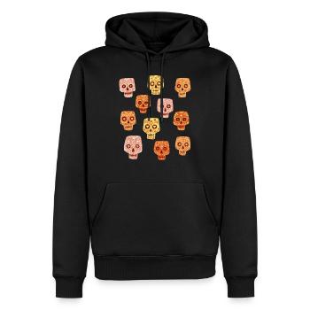 Dia de los Muertos Skull - Men’s Premium Organic Hoodie - black - Front - Nico (187cm)