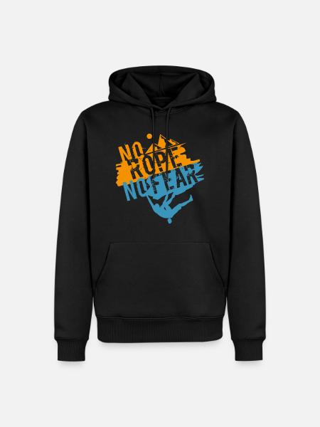 Klettern Climbing Bouldern Shirt - Männer Premium Bio Hoodie - Schwarz