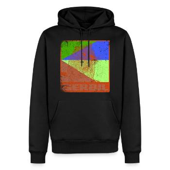 Gerbil dans le look used - Sweat à capuche Premium bio Homme - noir - Devant - Nico (187cm)