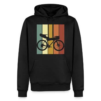 Vélo Gravel - Sweat à capuche Premium bio Homme - noir - Devant - Nico (187cm)