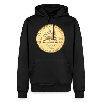 Lion of Juda - Jah Rastafari Roots Rasta Reggae - Männer Premium Bio Hoodie - Schwarz - Vorne - Nico (187cm)