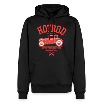 Klassisches Hot Rod Auto T-Shirt - Männer Premium Bio Hoodie - Schwarz - Vorne - Nico (187cm)