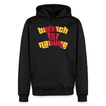 Badisch by nature - Männer Premium Bio Hoodie - Schwarz - Vorne - Nico (187cm)