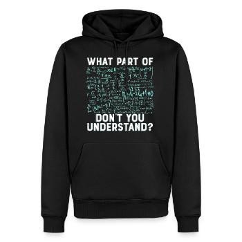 Mathématiques compliquées cadeau drôle - Sweat à capuche Premium bio Homme - noir - Devant - Nico (187cm)