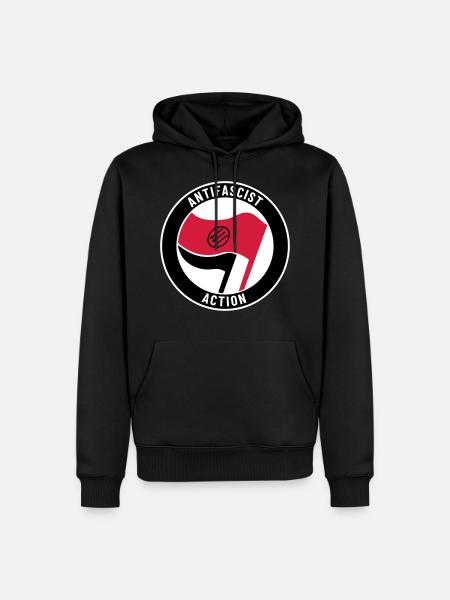Antifascist Action – 3 Arrows - Männer Premium Bio Hoodie - Schwarz