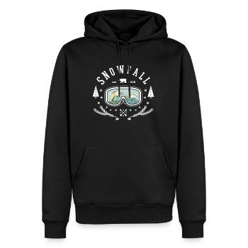 Wildnis - Abenteuer - Snowboard - Männer Premium Bio Hoodie - Schwarz - Vorne - Nico (187cm)