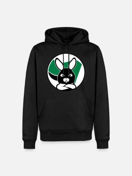 Antispe Bunny - Männer Premium Bio Hoodie - Schwarz