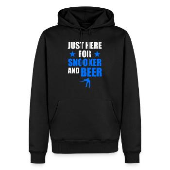 Bier und Snooker - Männer Premium Bio Hoodie - Schwarz - Vorne - Nico (187cm)