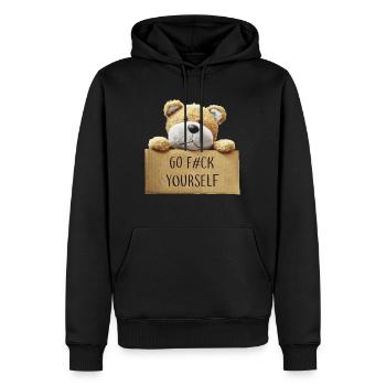 Allez vous-même - Sweat à capuche Premium bio Homme - noir - Devant - Nico (187cm)
