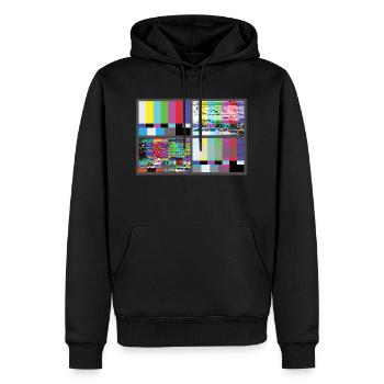 Tolles Testbild TV 80er 90er Retro Vintage Design - Männer Premium Bio Hoodie - Schwarz - Vorne - Nico (187cm)