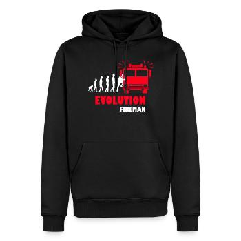 Feuerwehr Fireman Evolution - Männer Premium Bio Hoodie - Schwarz - Vorne - Nico (187cm)