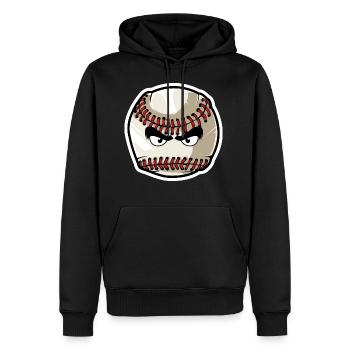 Baseball - Männer Premium Bio Hoodie - Schwarz - Vorne - Nico (187cm)