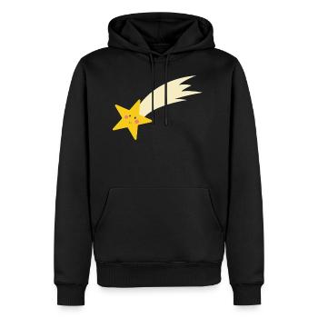 Falling star - Men’s Premium Organic Hoodie - black - Front - Nico (187cm)