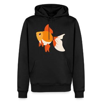 Poisson rouge - Sweat à capuche Premium bio Homme - noir - Devant - Nico (187cm)