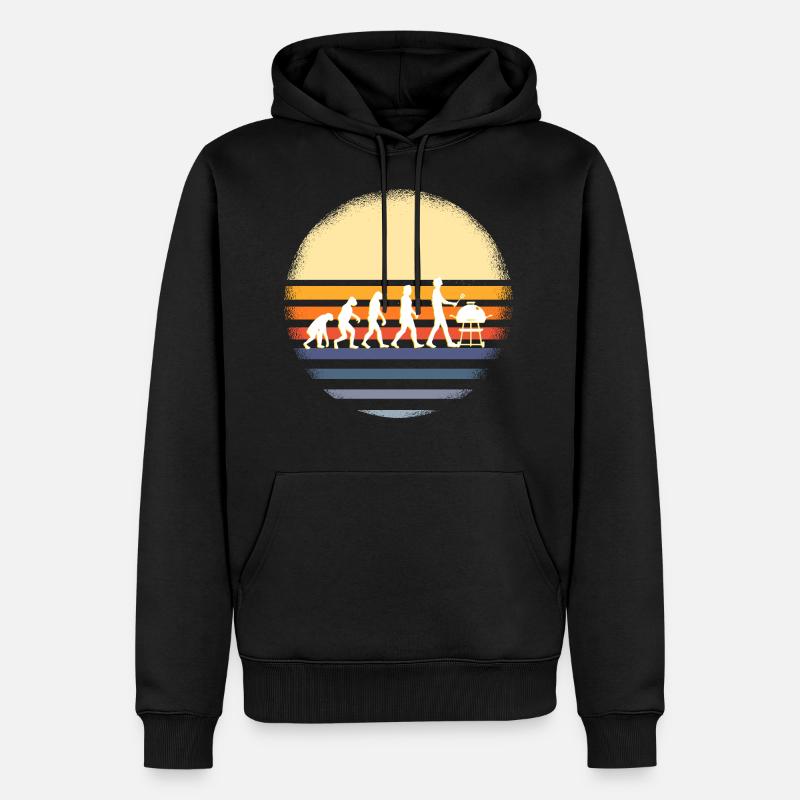 Évolution du gril - Sweat à capuche Premium bio Homme - noir