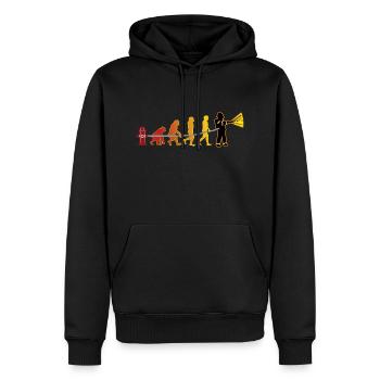 Evolution fire department fire department gift boy - Men’s Premium Organic Hoodie - black - Front - Nico (187cm)