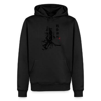 Samoraï japonais - Sweat à capuche Premium bio Homme - noir - Devant - Nico (187cm)