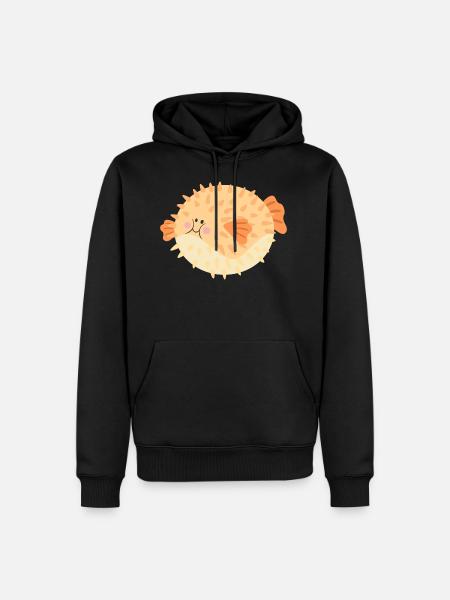Kugelfisch - Männer Premium Bio Hoodie - Schwarz