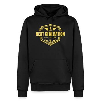Club de remise en forme Sparta - Sweat à capuche Premium bio Homme - noir - Devant - Nico (187cm)