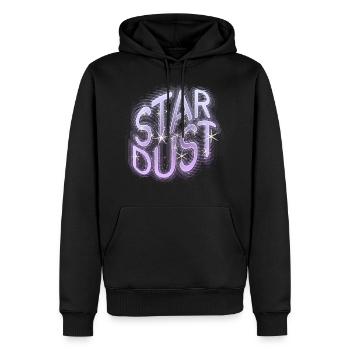 STAR DUST 1 ROSE - Sweat à capuche Premium bio Homme - noir - Devant - Nico (187cm)