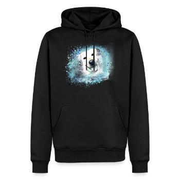 golden retriever, hund, labrador, pink - Männer Premium Bio Hoodie - Schwarz - Vorne - Nico (187cm)