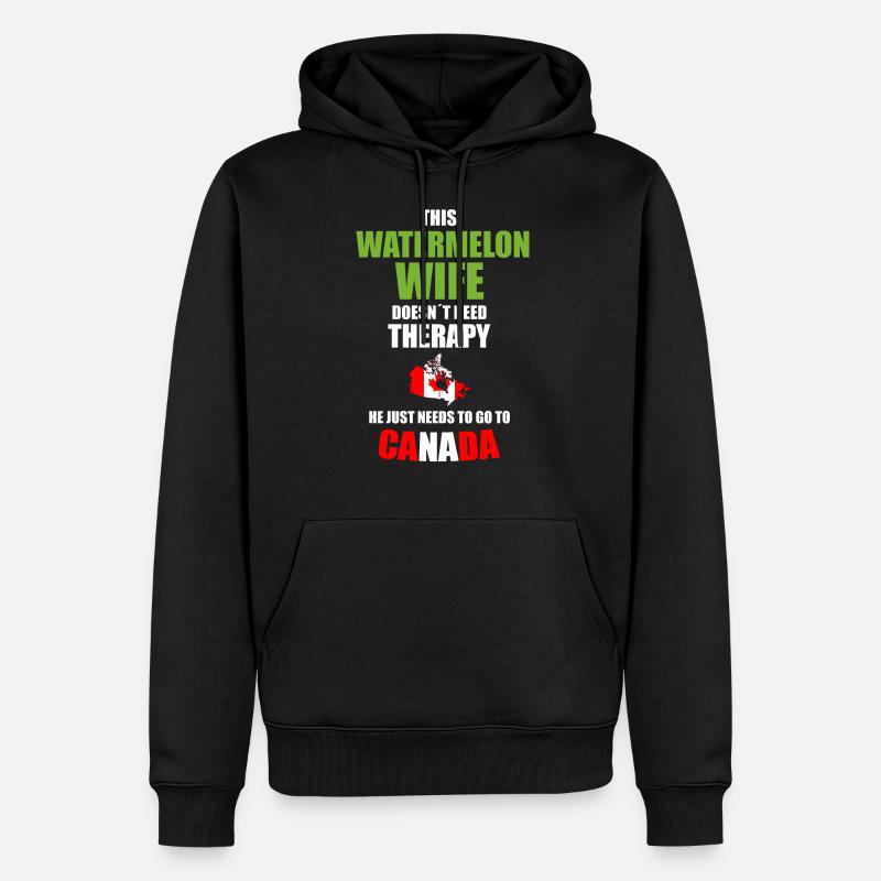 Wassermelone Ehefrau Kanada - Männer Premium Bio Hoodie - Schwarz