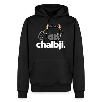 C.A.C. - Sweat à capuche Premium bio Homme - noir - Devant - Nico (187cm)