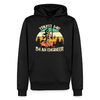 Vertrau mir, ich bin ein Ingenieur - Männer Premium Bio Hoodie - Schwarz - Vorne - Nico (187cm)