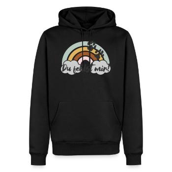 I miss you! - Men’s Premium Organic Hoodie - black - Front - Nico (187cm)