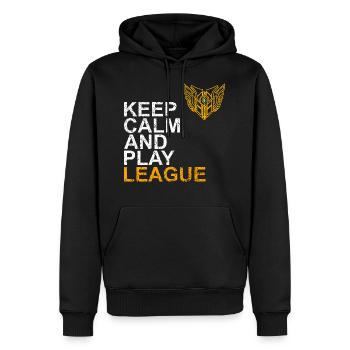 keep calm and play league lvl 7 legends gaming - Männer Premium Bio Hoodie - Schwarz - Vorne - Nico (187cm)