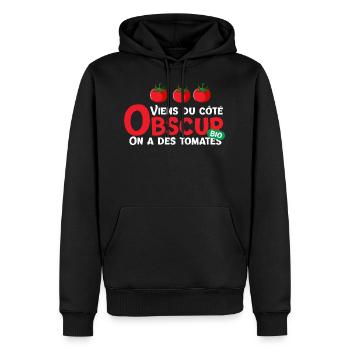 Tomate potager cadeau drôle jardin maraîcher - Sweat à capuche Premium bio Homme - noir - Devant - Nico (187cm)