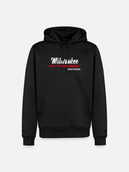 Milwaukee Wisconsin - Men’s Premium Organic Hoodie - black