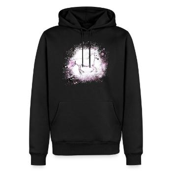 horse,mold, pink, graffiti, painting, pink - Men’s Premium Organic Hoodie - black - Front - Nico (187cm)