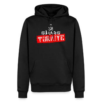 58 Sivas Türkiye - Männer Premium Bio Hoodie - Schwarz - Vorne - Nico (187cm)
