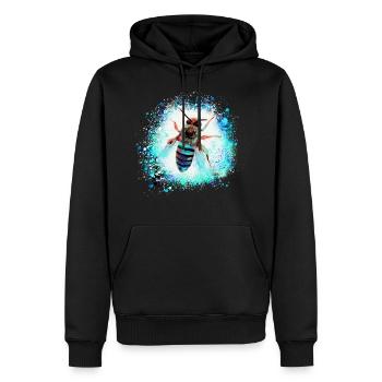 bee, wasp, insect, fly, graffiti, painting - Men’s Premium Organic Hoodie - black - Front - Nico (187cm)