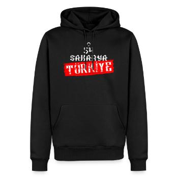Sakarya 54 Turquie - Sweat à capuche Premium bio Homme - noir - Devant - Nico (187cm)